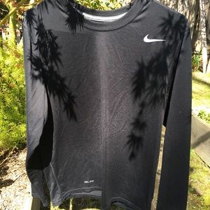 Mens Nike Dry Fit Polyester Black Longsleeve
